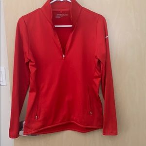 Red Nike quarter zip
